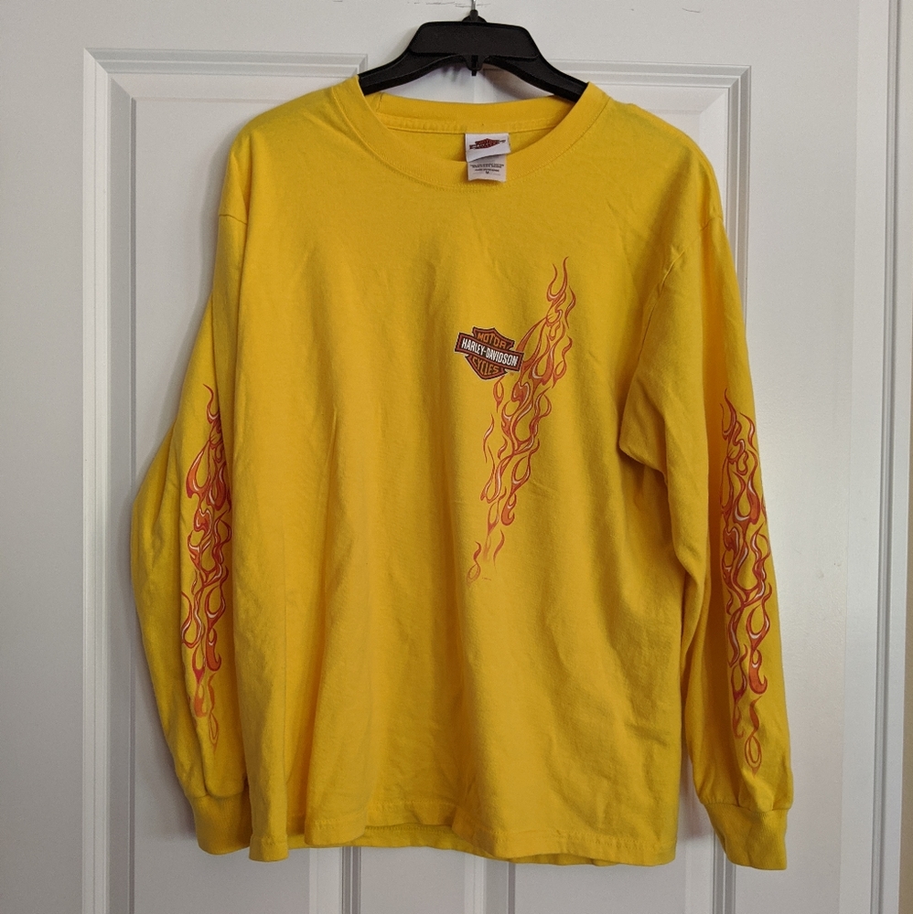 Harley Davidson Long Sleeve Flame T-shirt